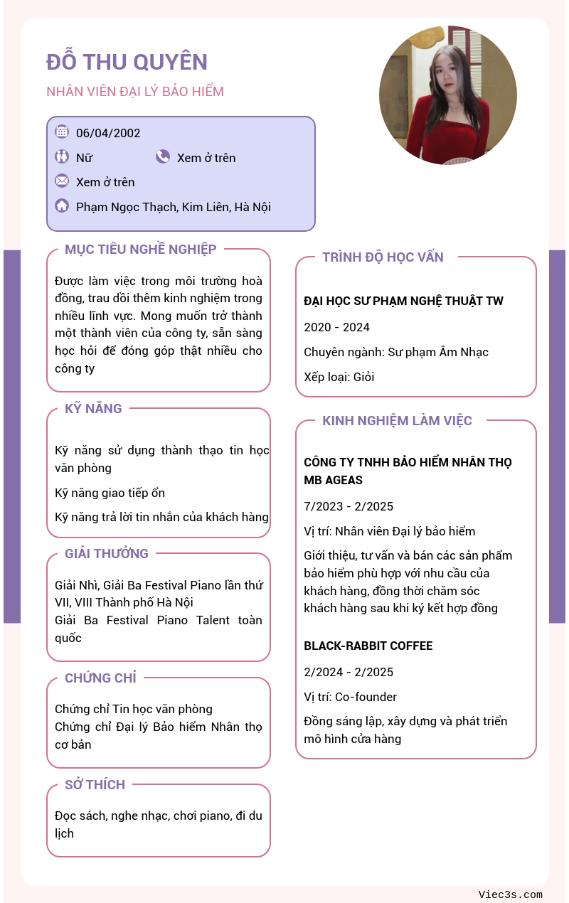 CV ứng viên
