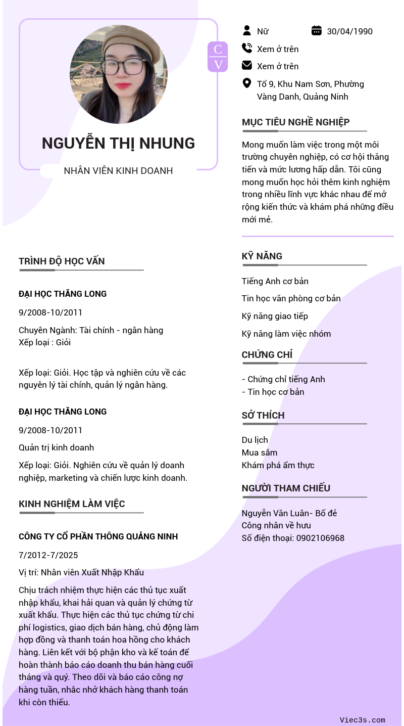 CV ứng viên