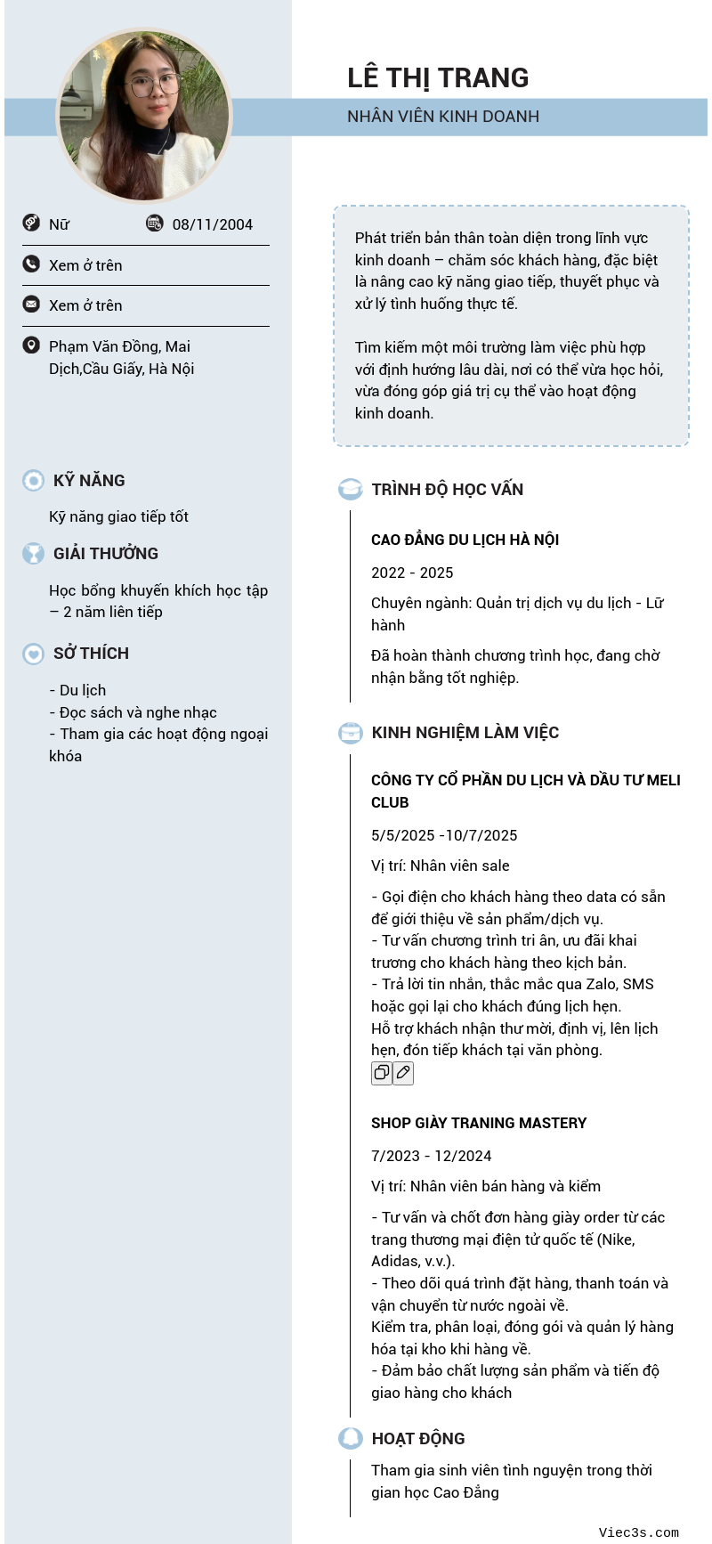 CV ứng viên