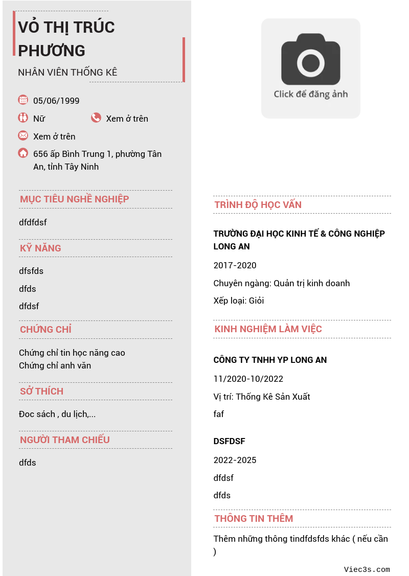 CV ứng viên