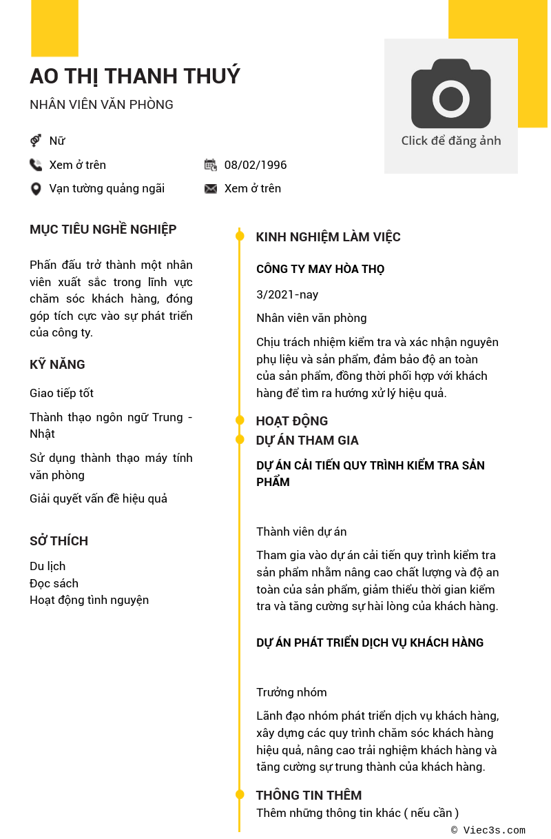 CV ứng viên