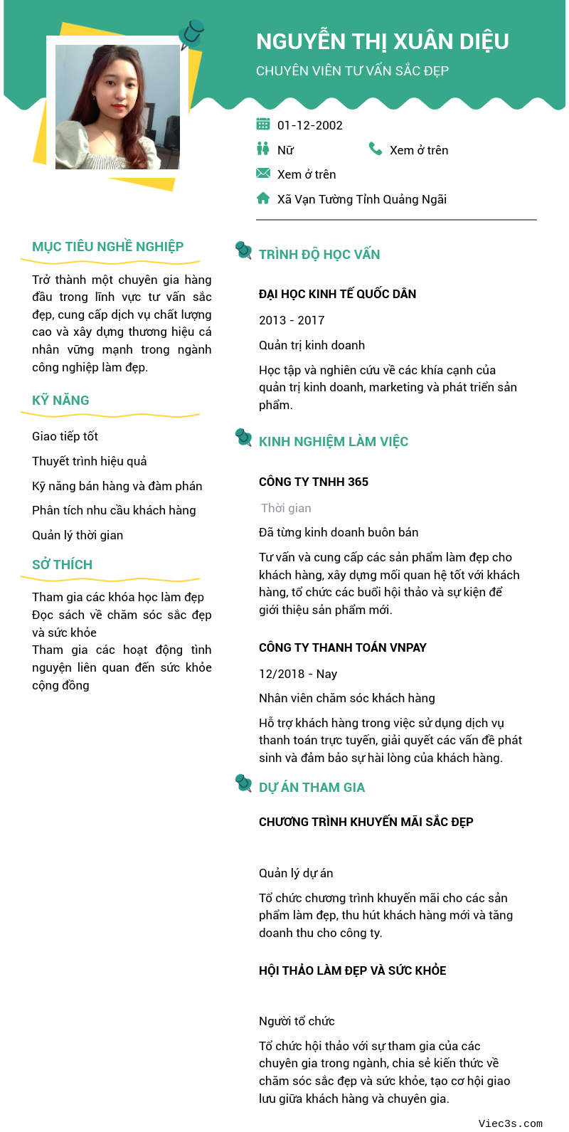 CV ứng viên