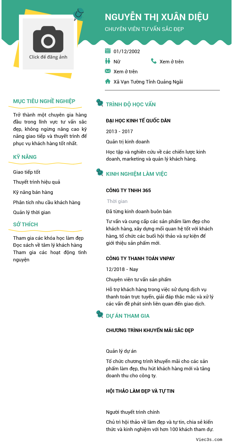 CV ứng viên