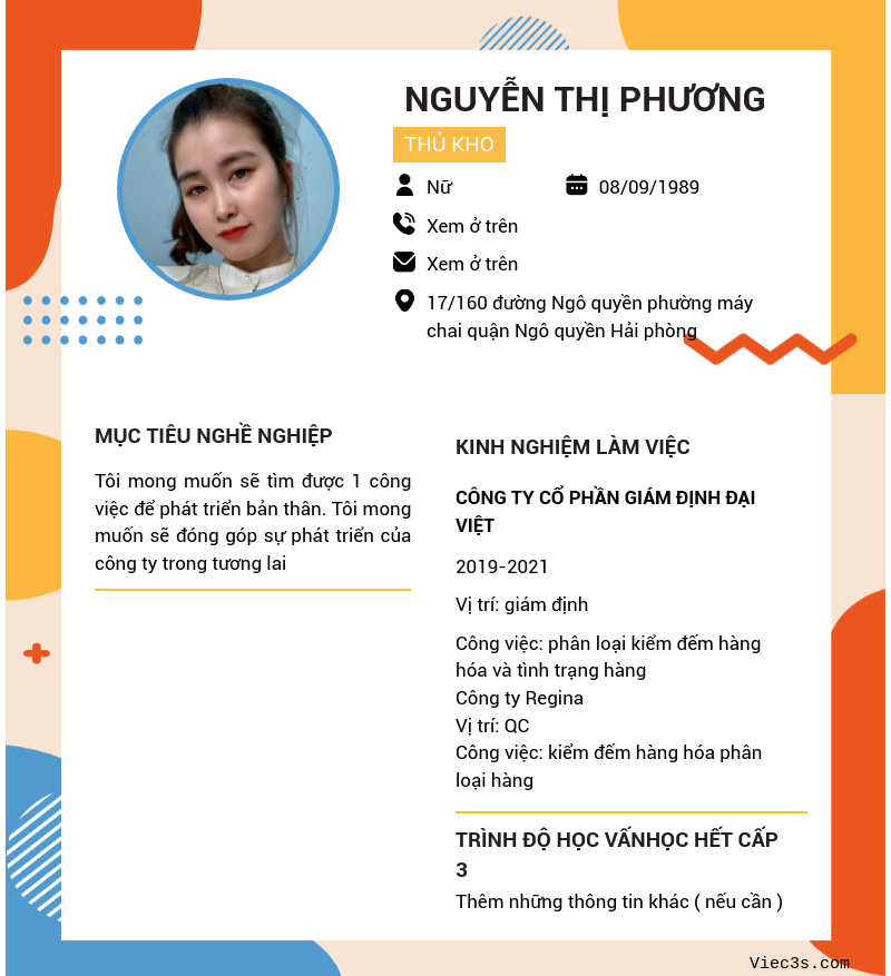 CV ứng viên