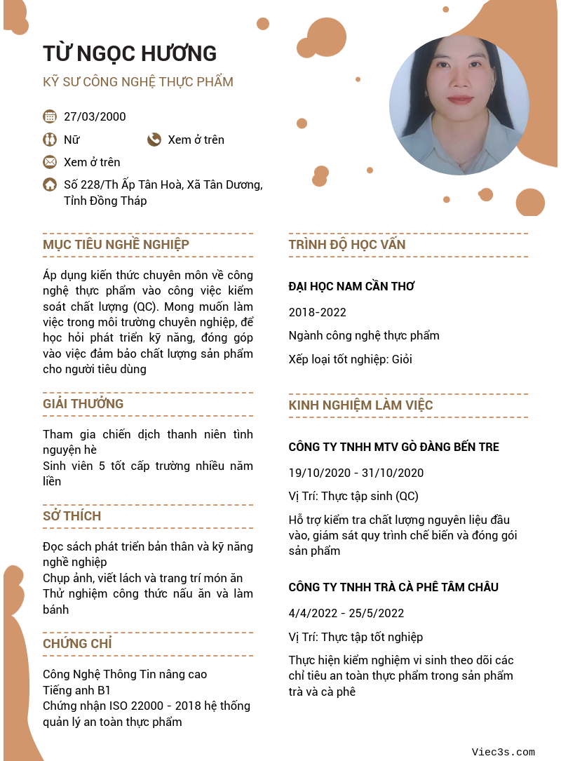 CV ứng viên