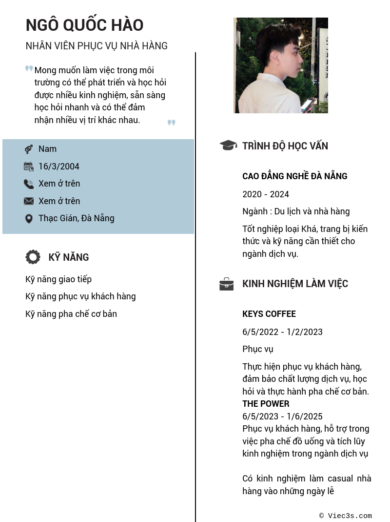 CV ứng viên