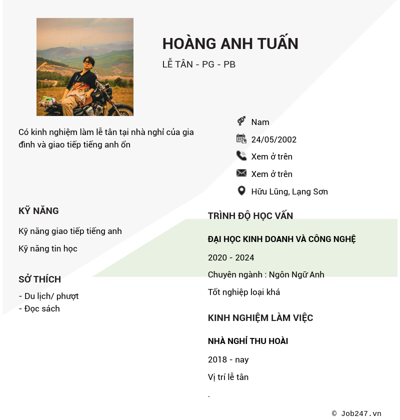 CV ứng viên