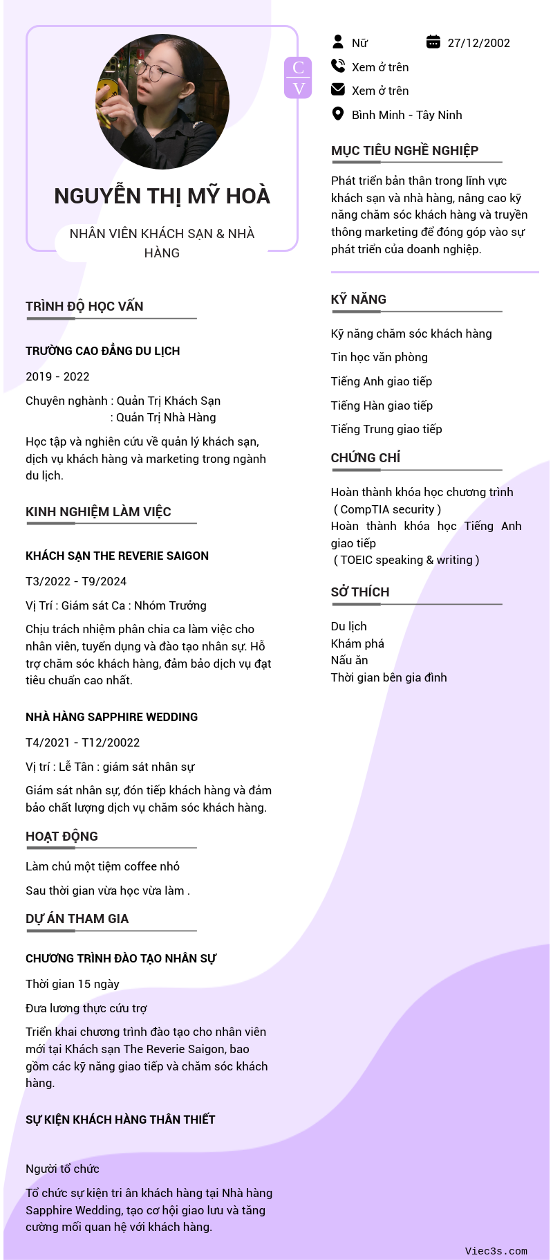 CV ứng viên