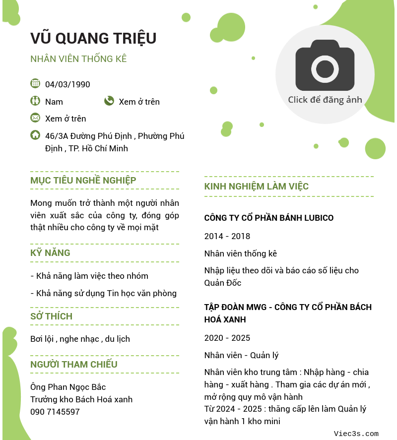 CV ứng viên