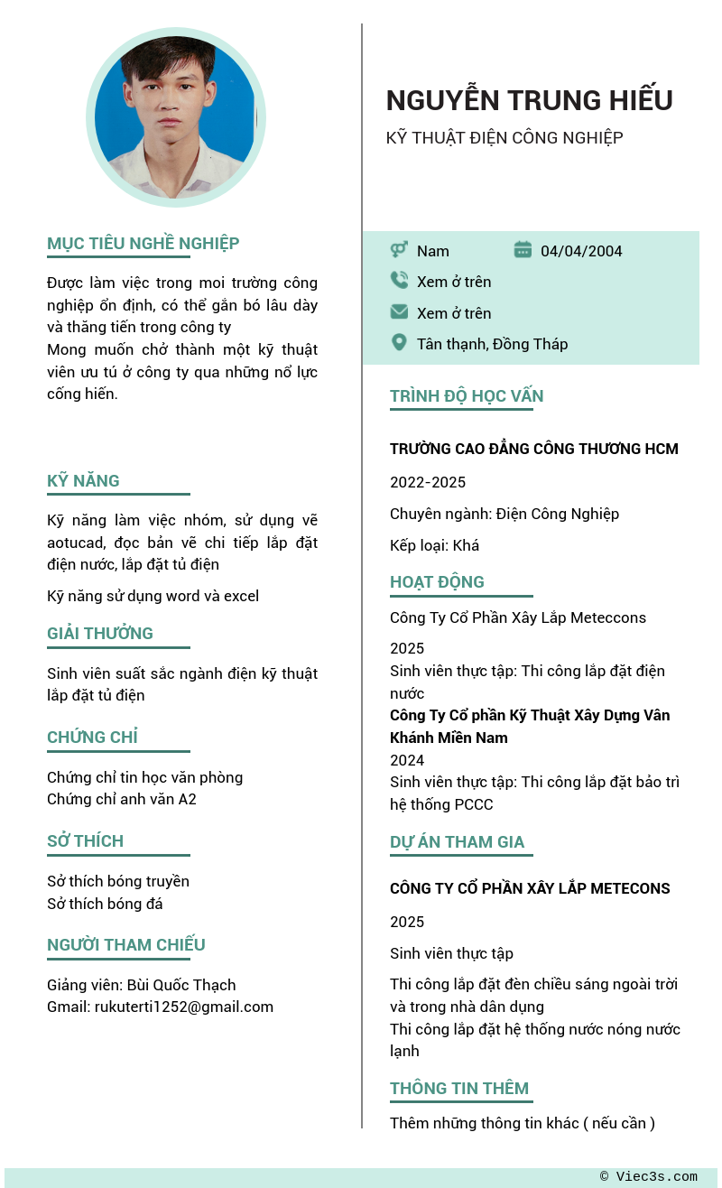 CV ứng viên