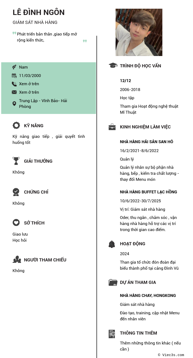 CV ứng viên