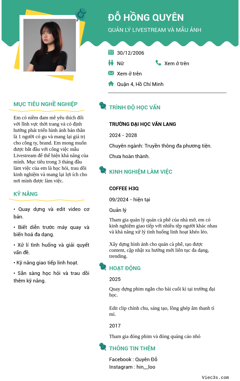 CV ứng viên