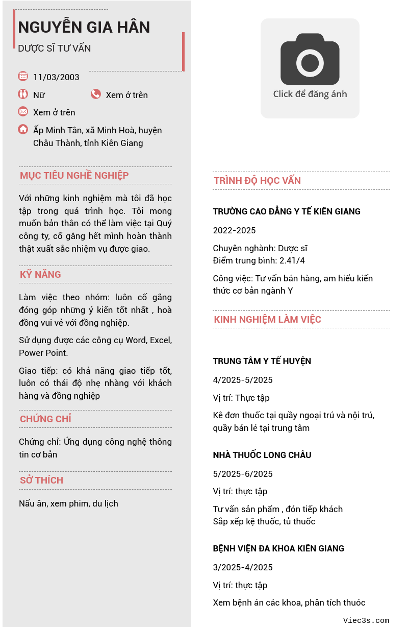 CV ứng viên