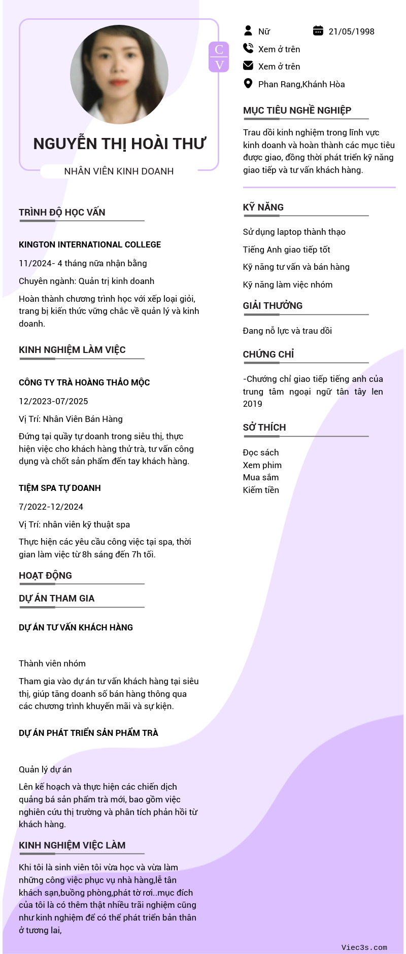 CV ứng viên
