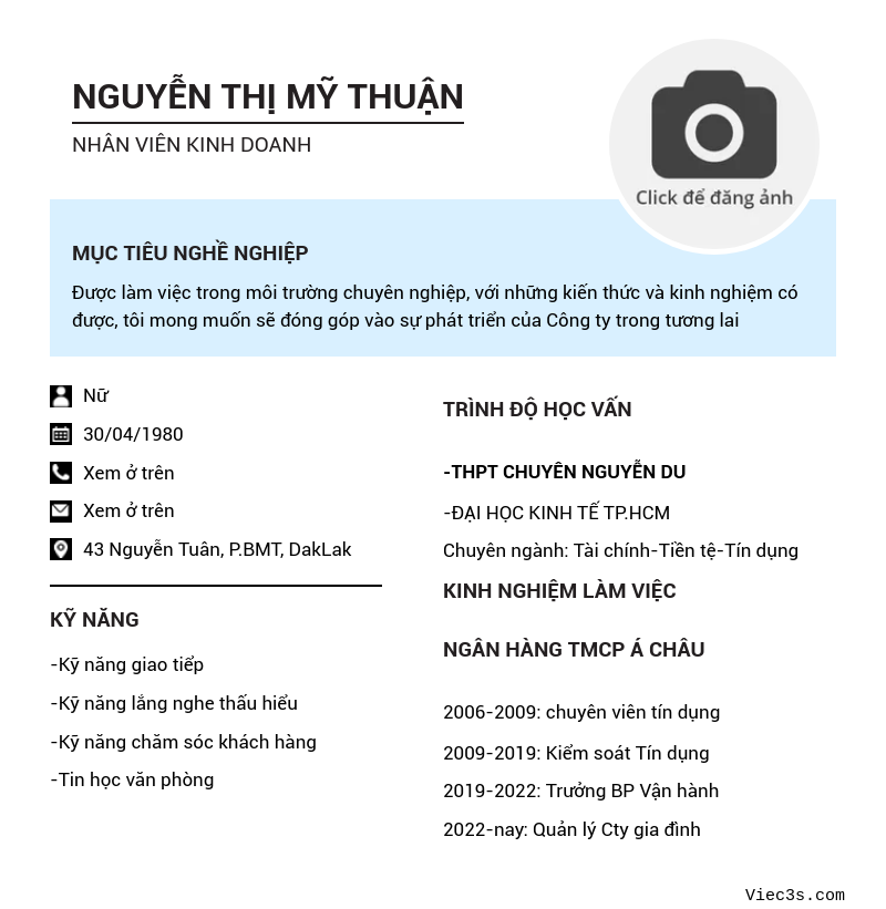 CV ứng viên