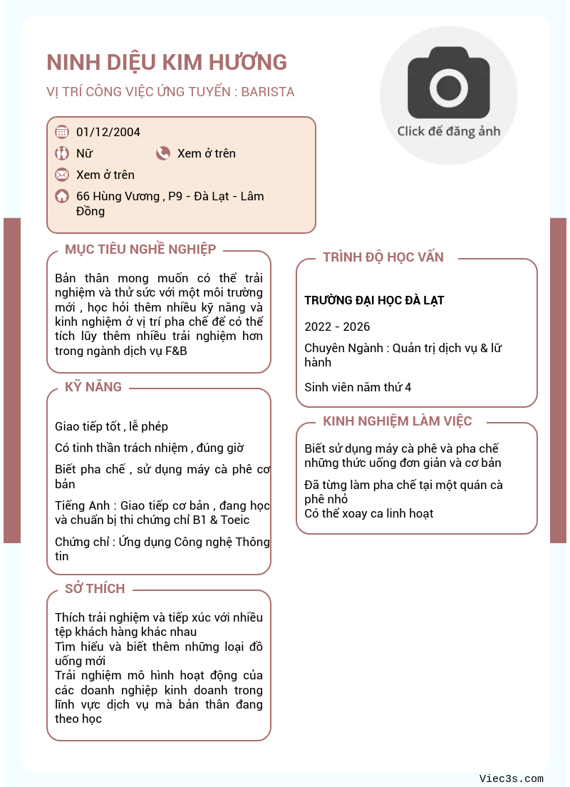 CV ứng viên