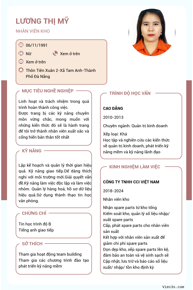 CV ứng viên