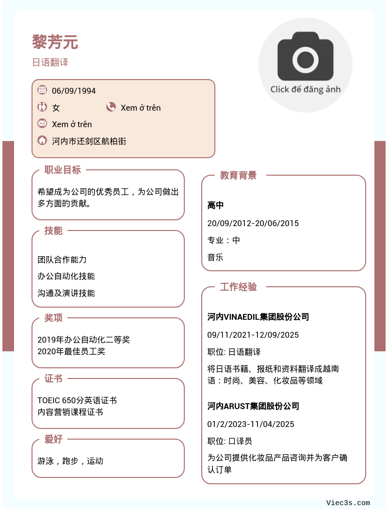 CV ứng viên