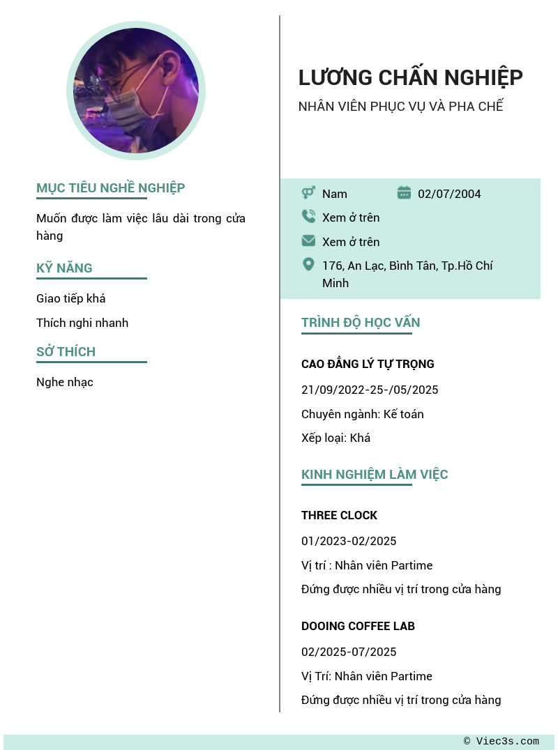CV ứng viên