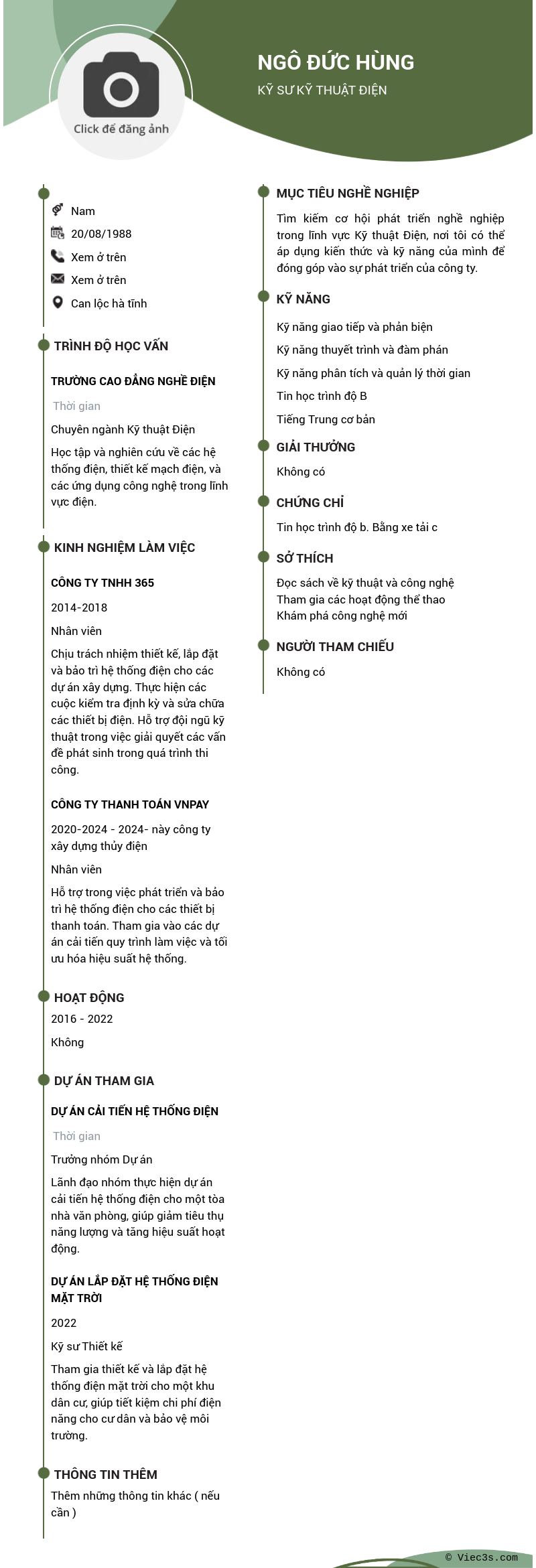 CV ứng viên