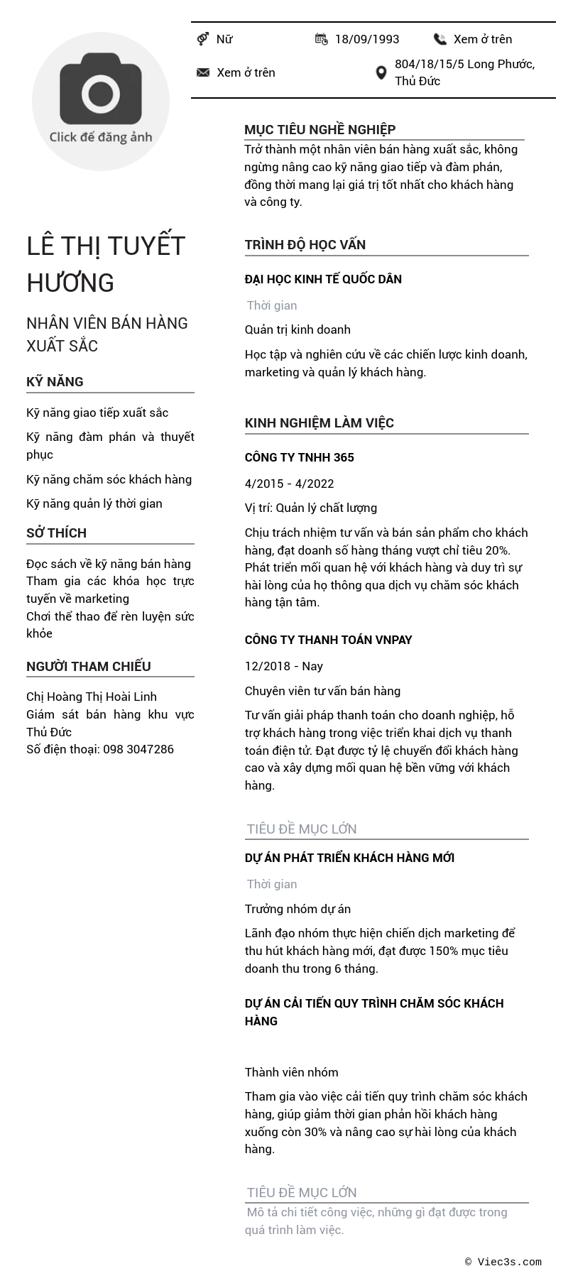 CV ứng viên