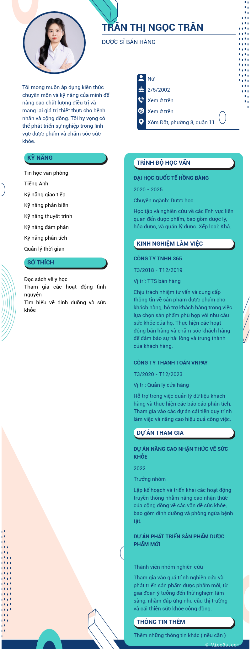 CV ứng viên