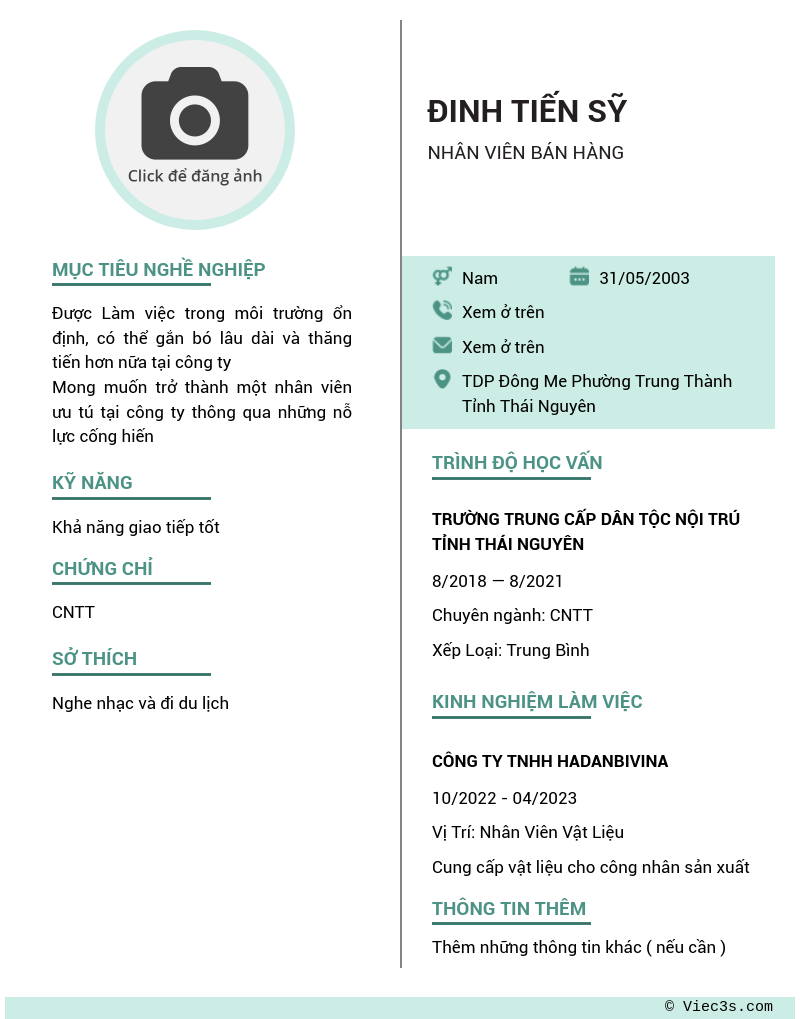 CV ứng viên