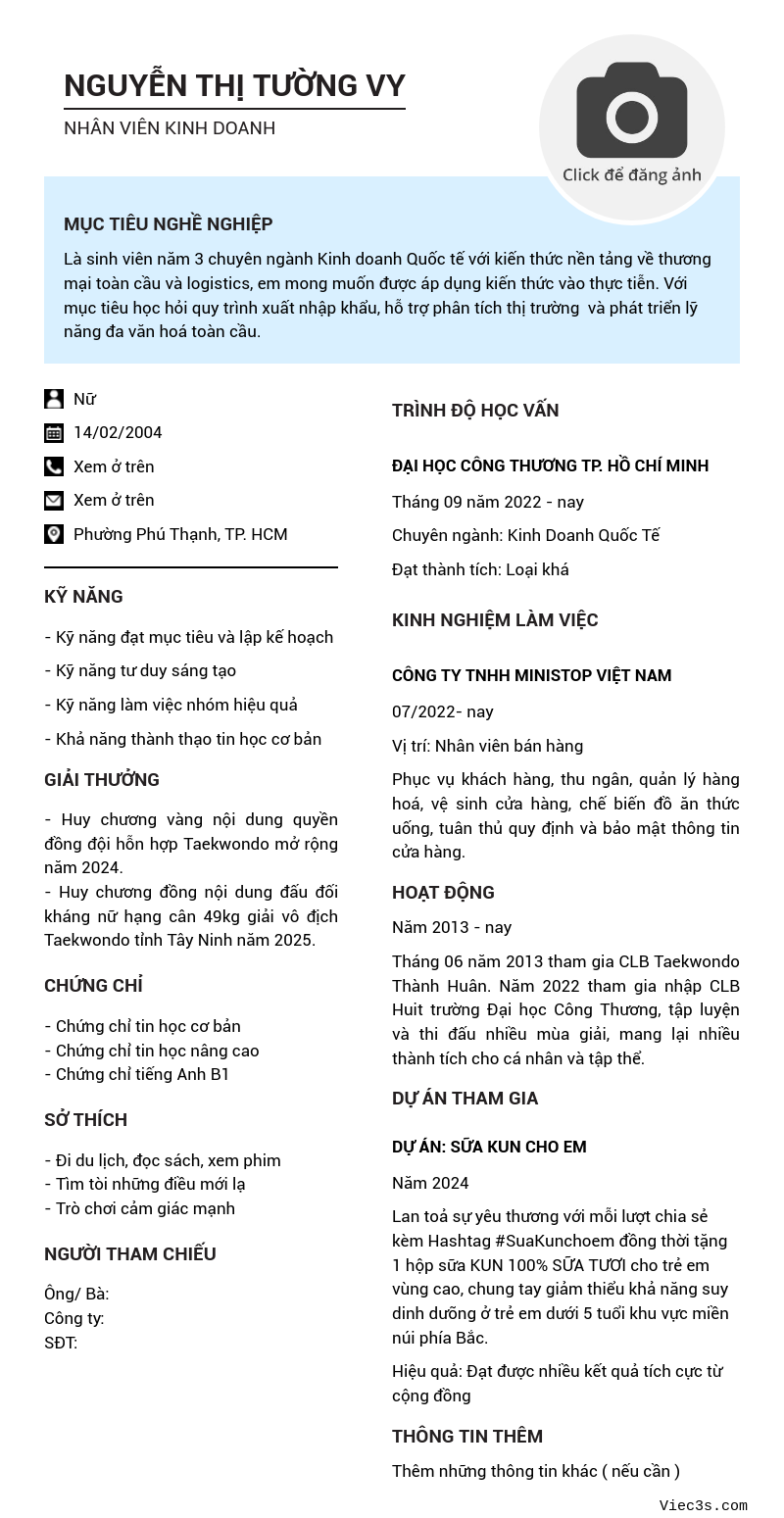 CV ứng viên