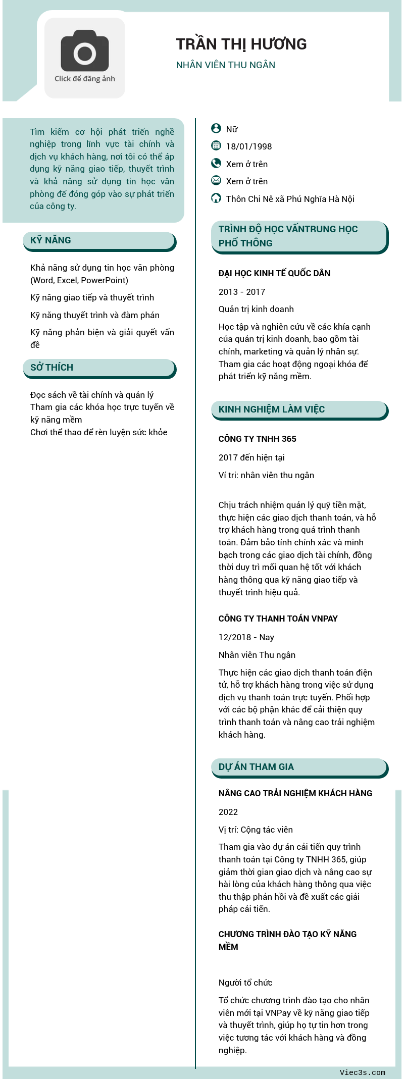 CV ứng viên