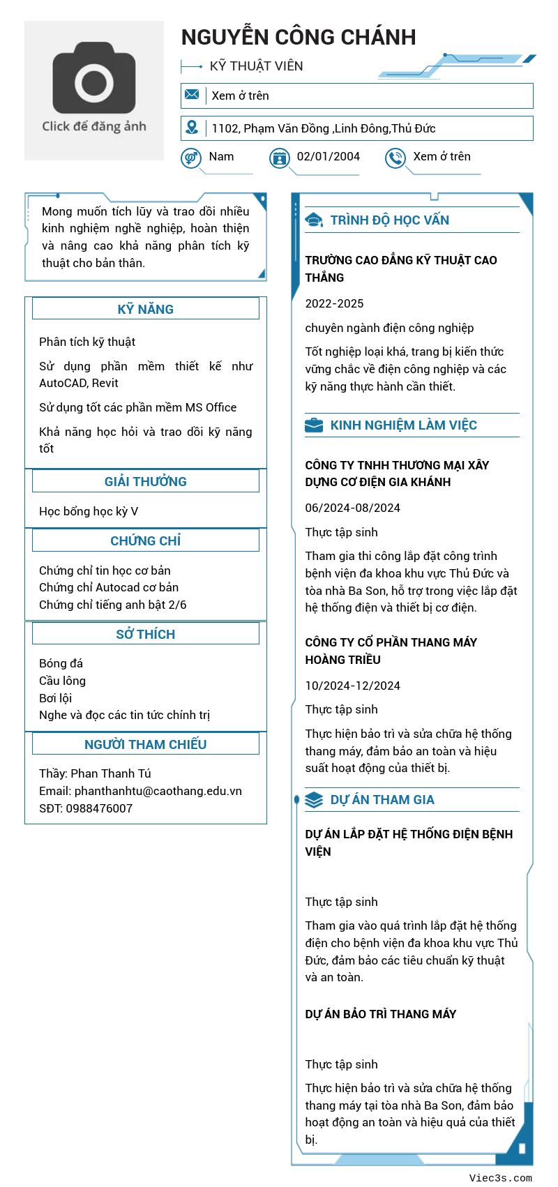 CV ứng viên