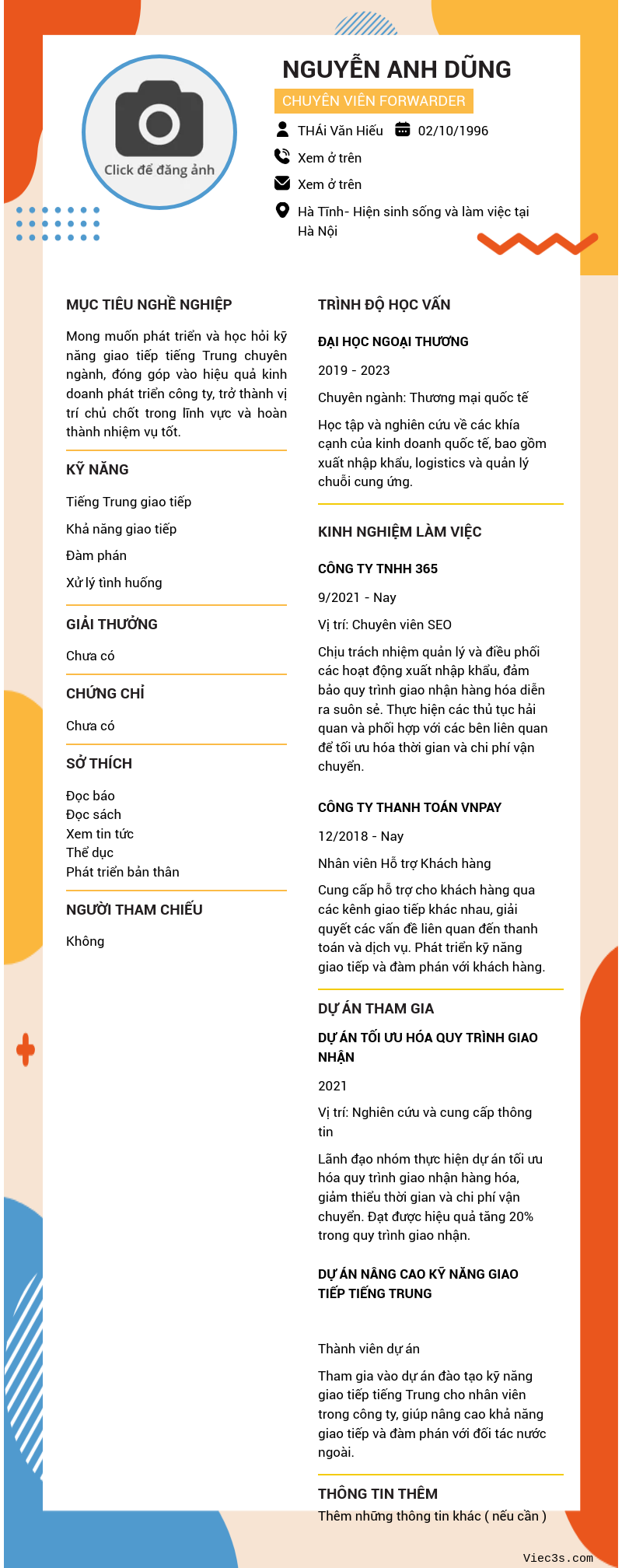 CV ứng viên
