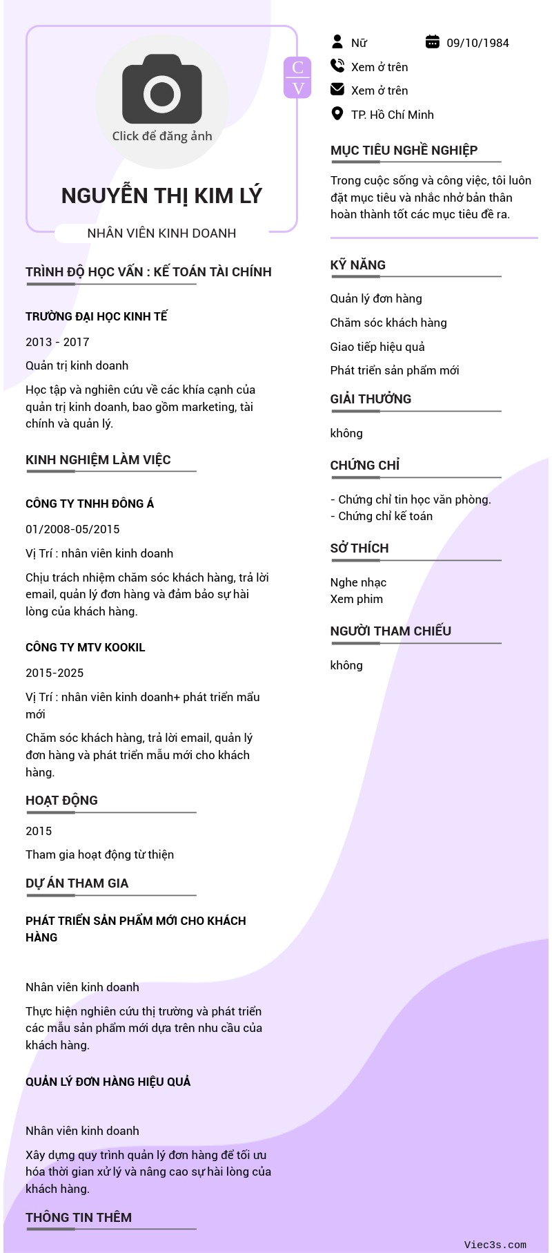 CV ứng viên
