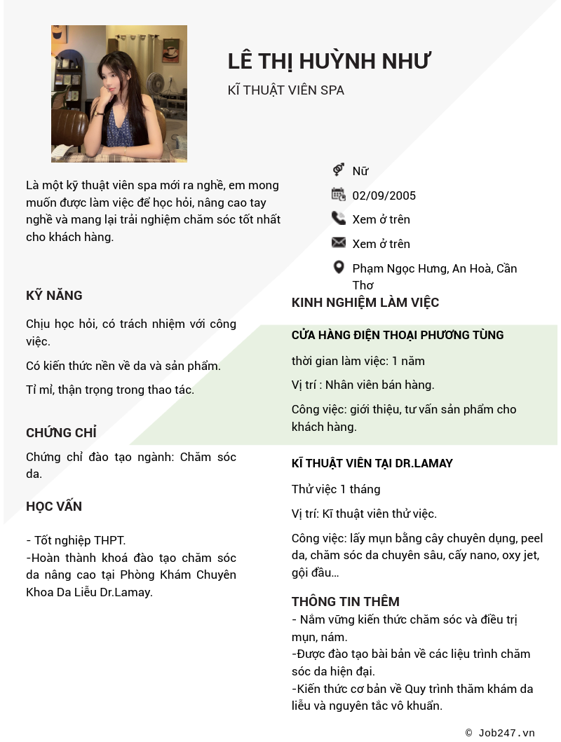 CV ứng viên