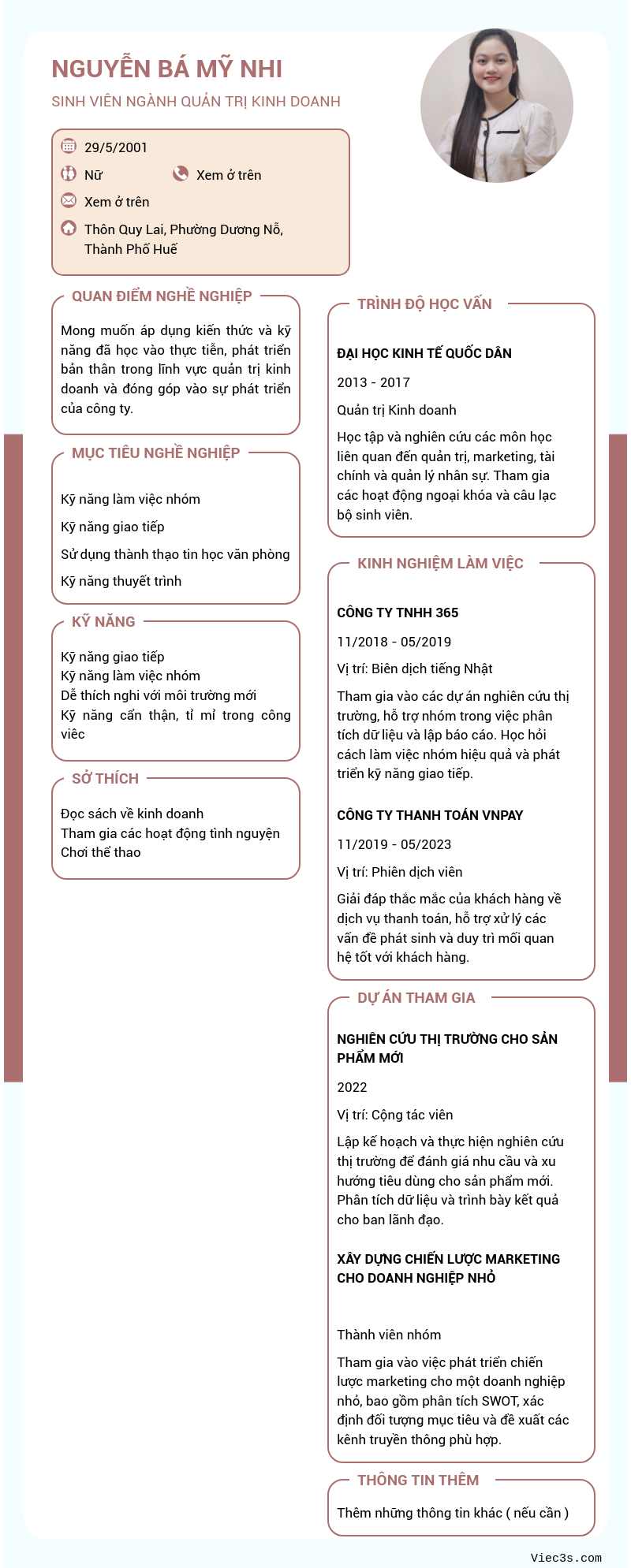 CV ứng viên