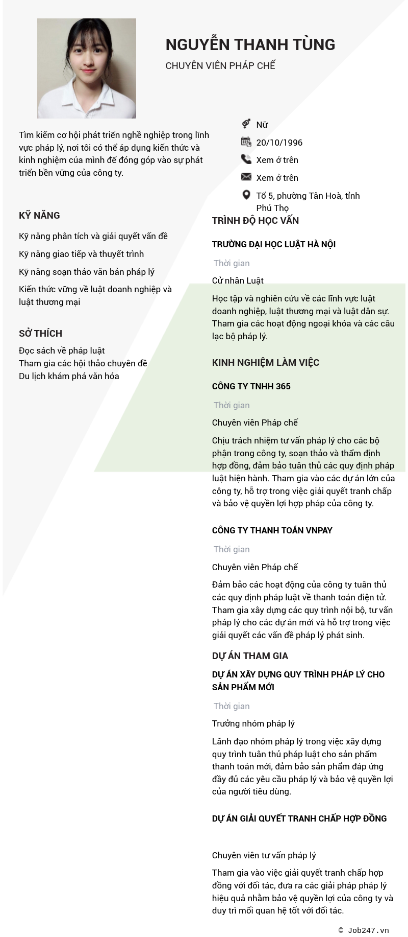 CV ứng viên