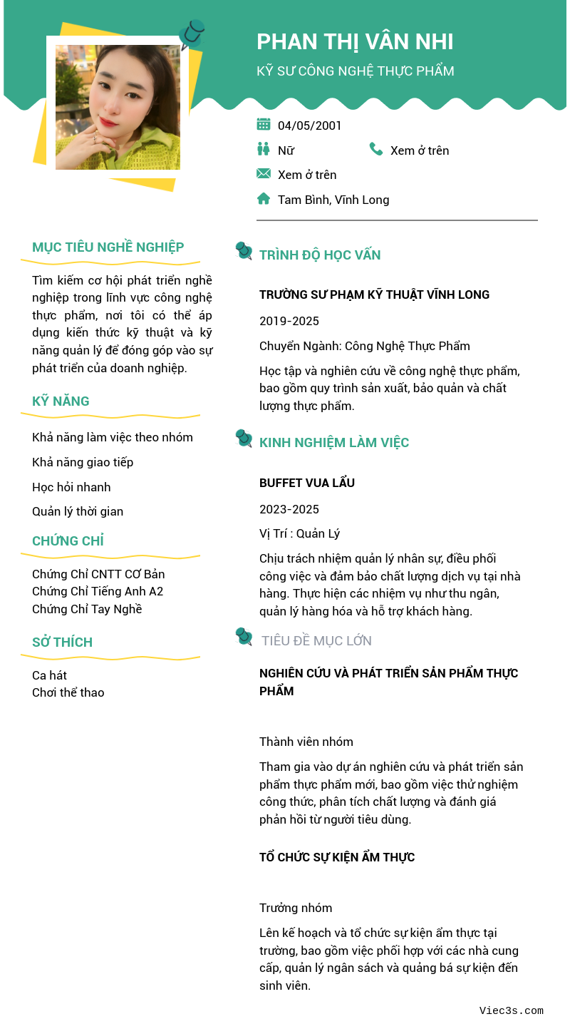 CV ứng viên
