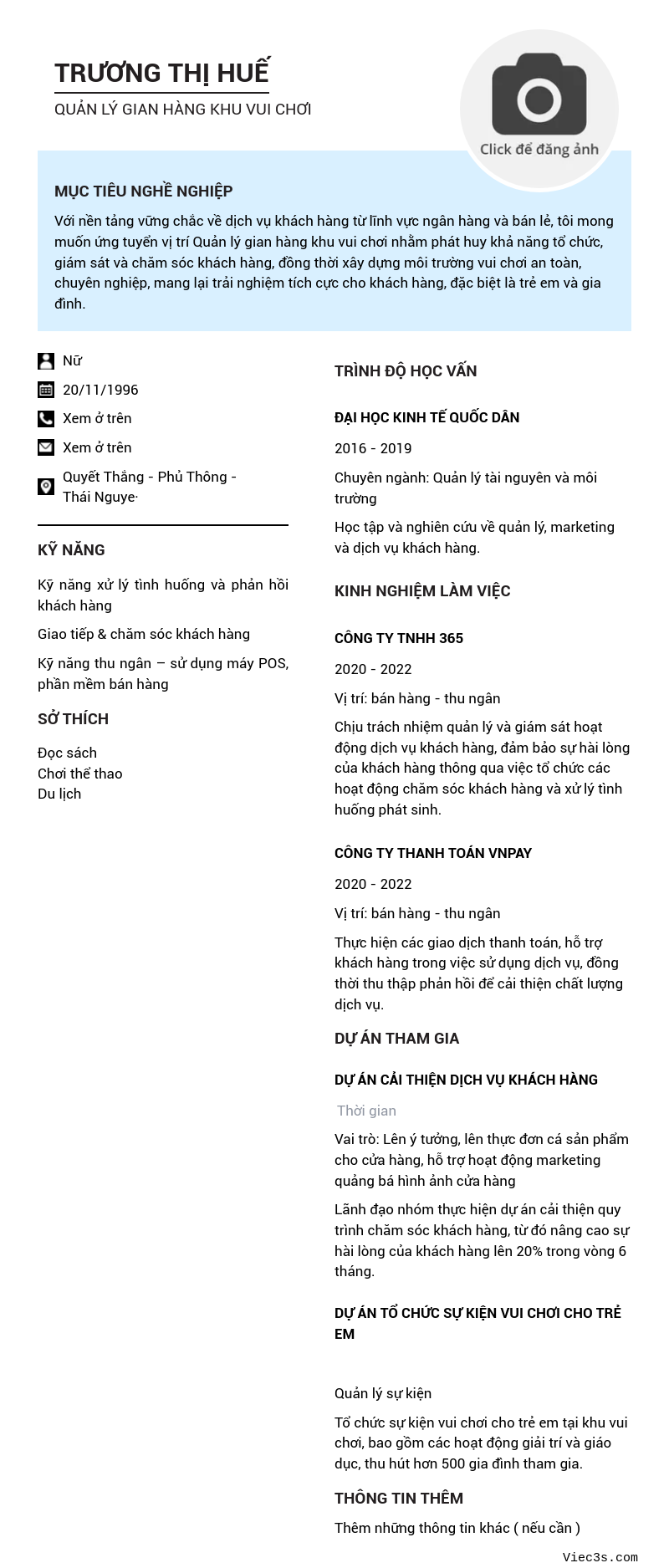 CV ứng viên