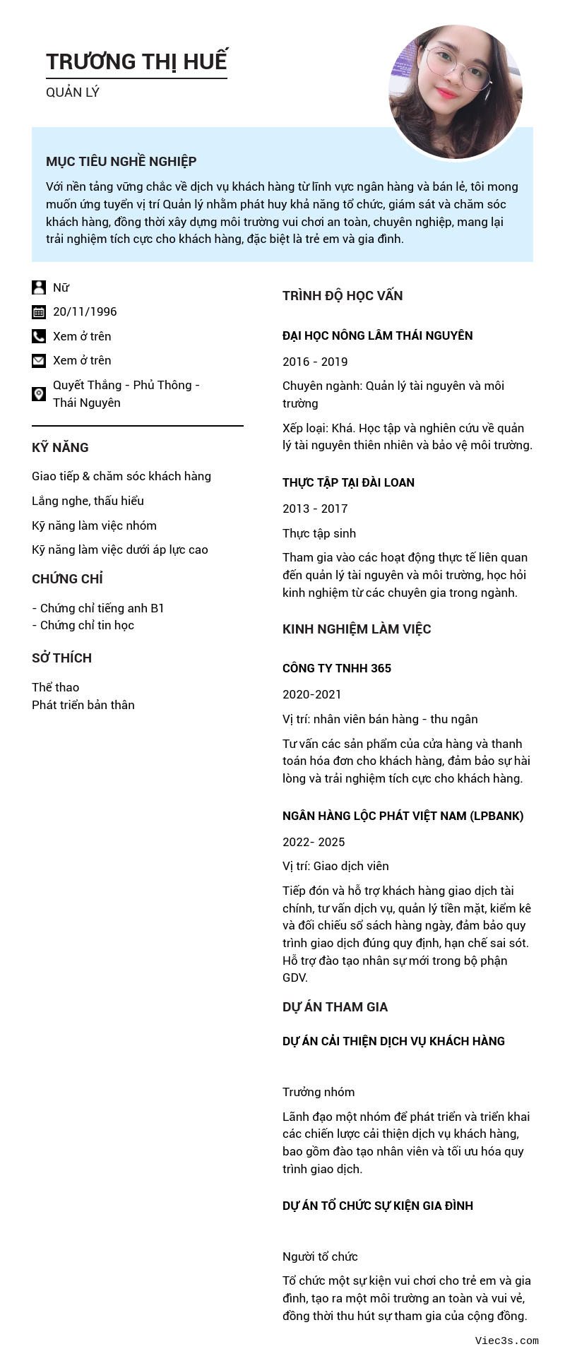 CV ứng viên