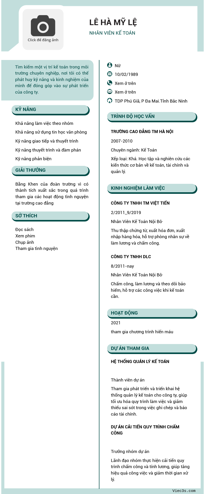 CV ứng viên
