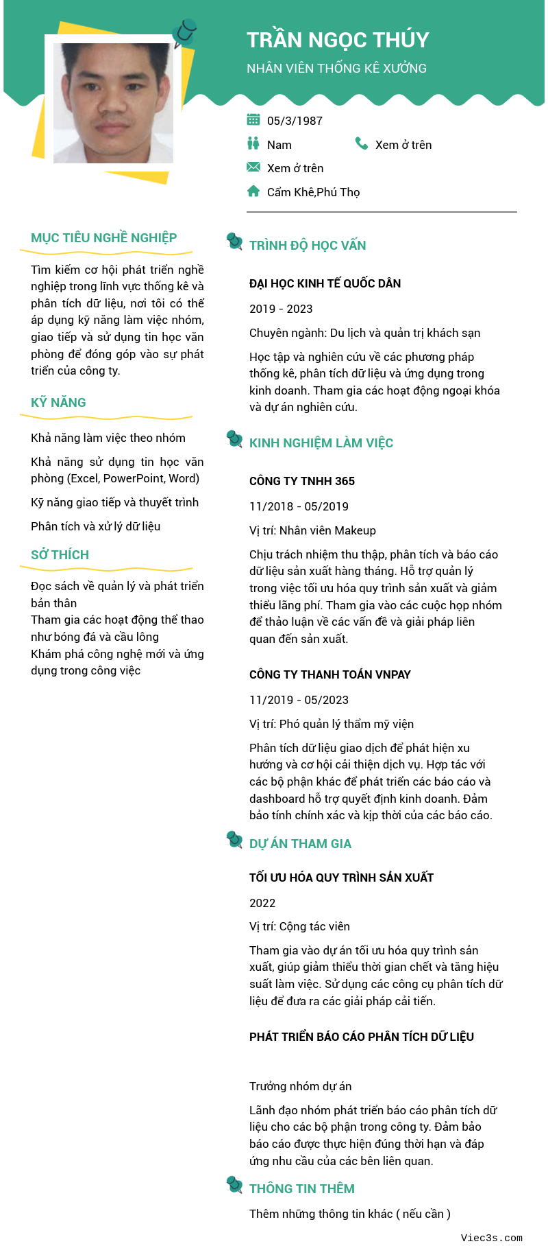 CV ứng viên