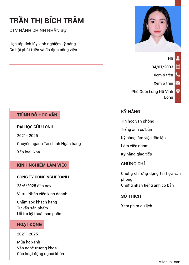 CV ứng viên