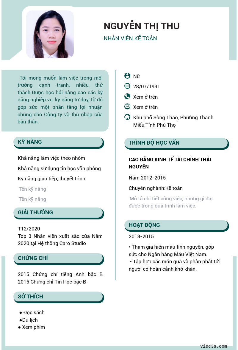 CV ứng viên