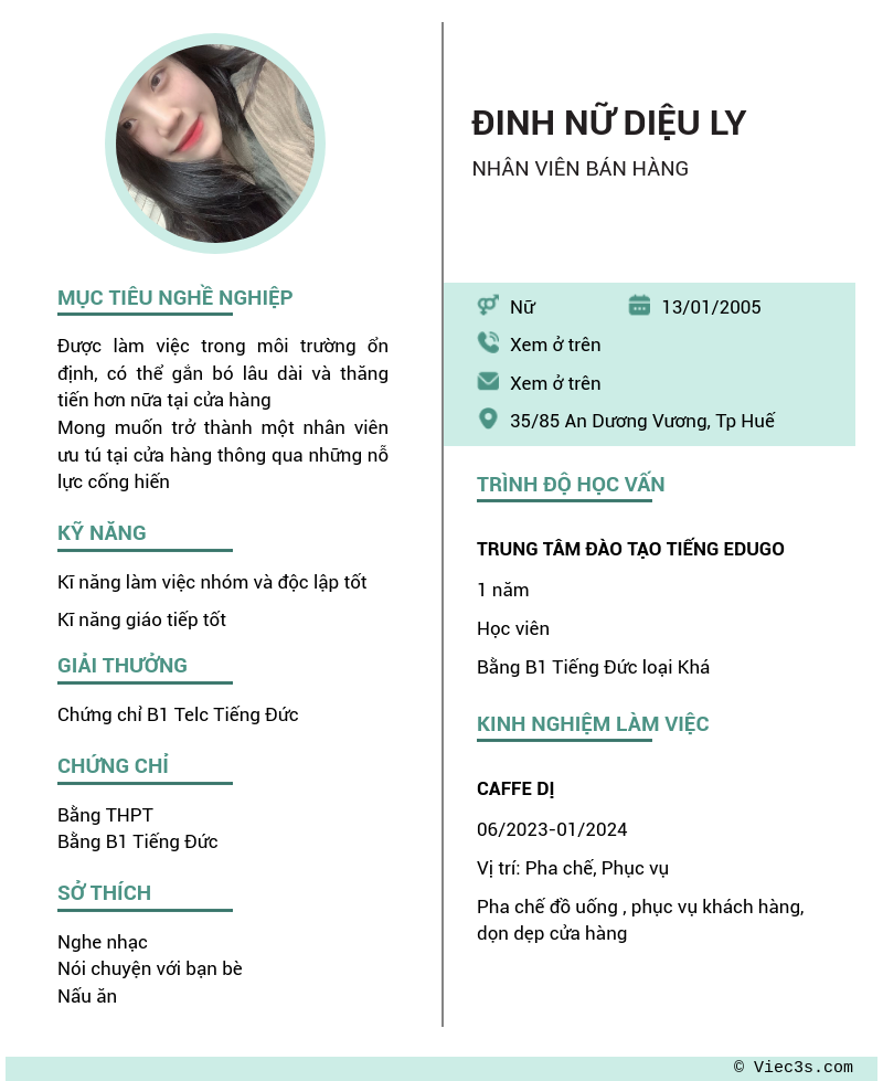 CV ứng viên