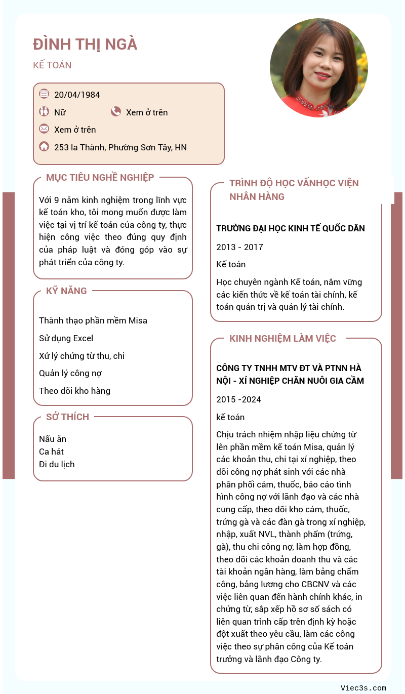 CV ứng viên