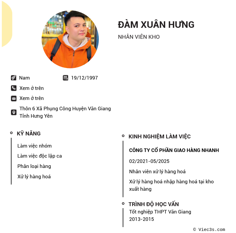 CV ứng viên