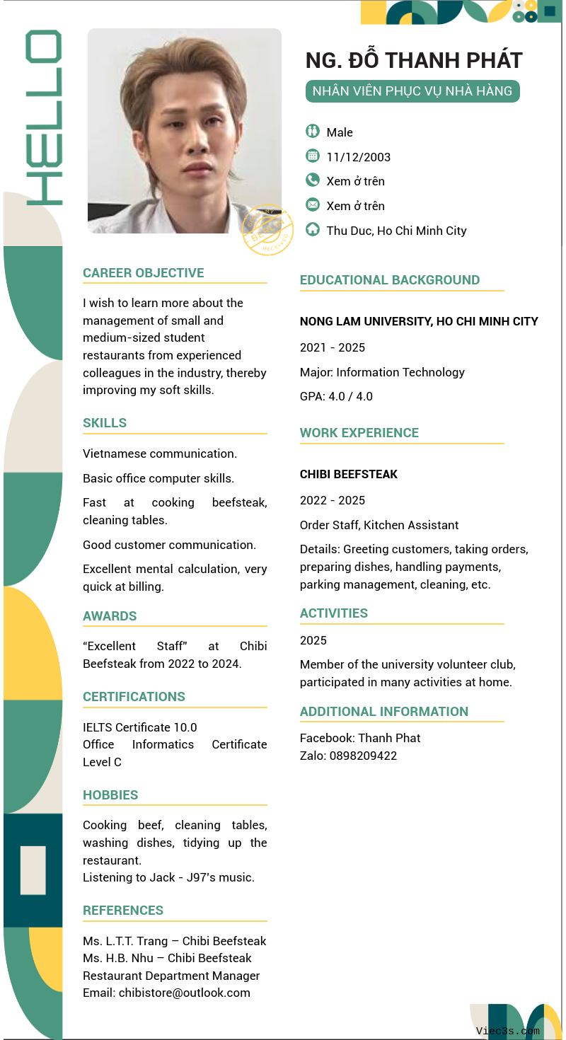CV ứng viên
