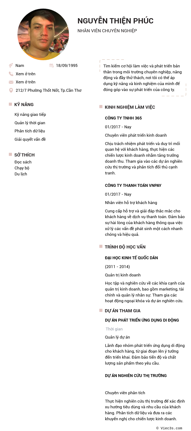 CV ứng viên