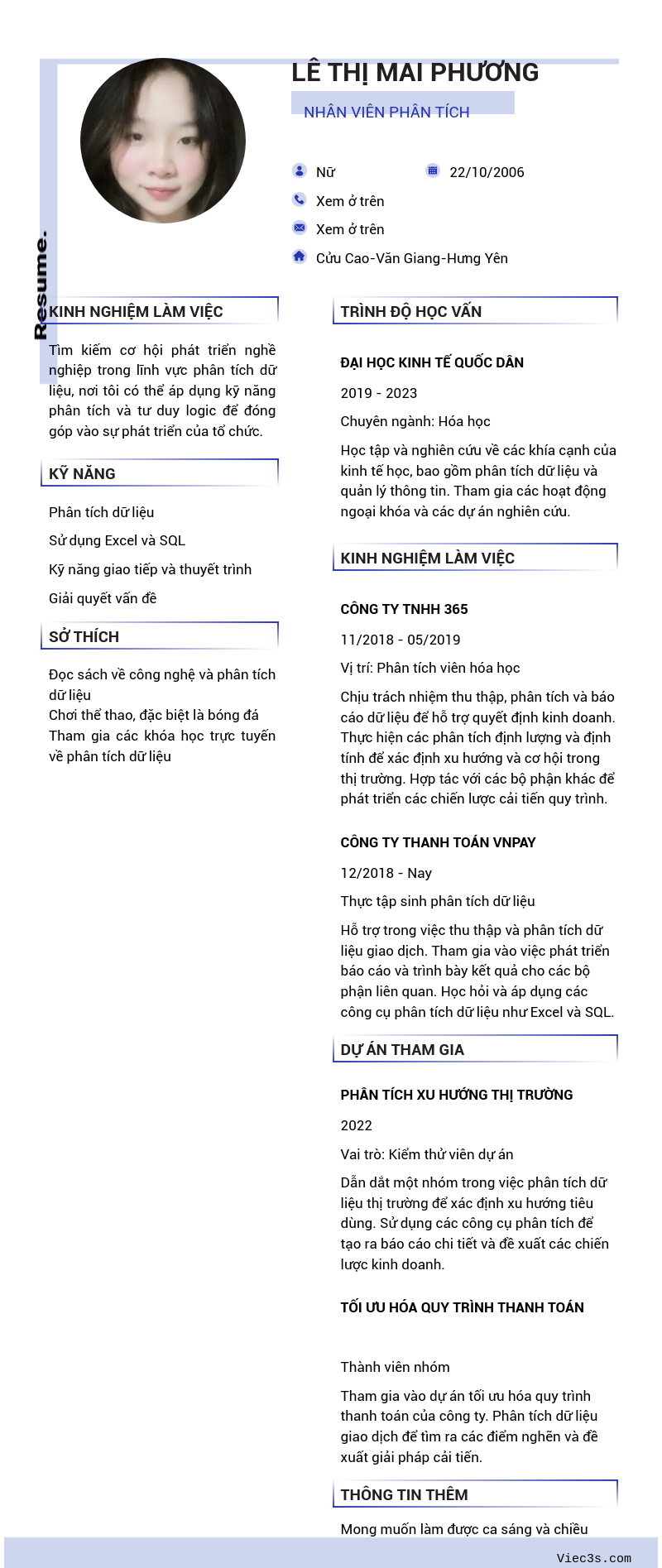 CV ứng viên