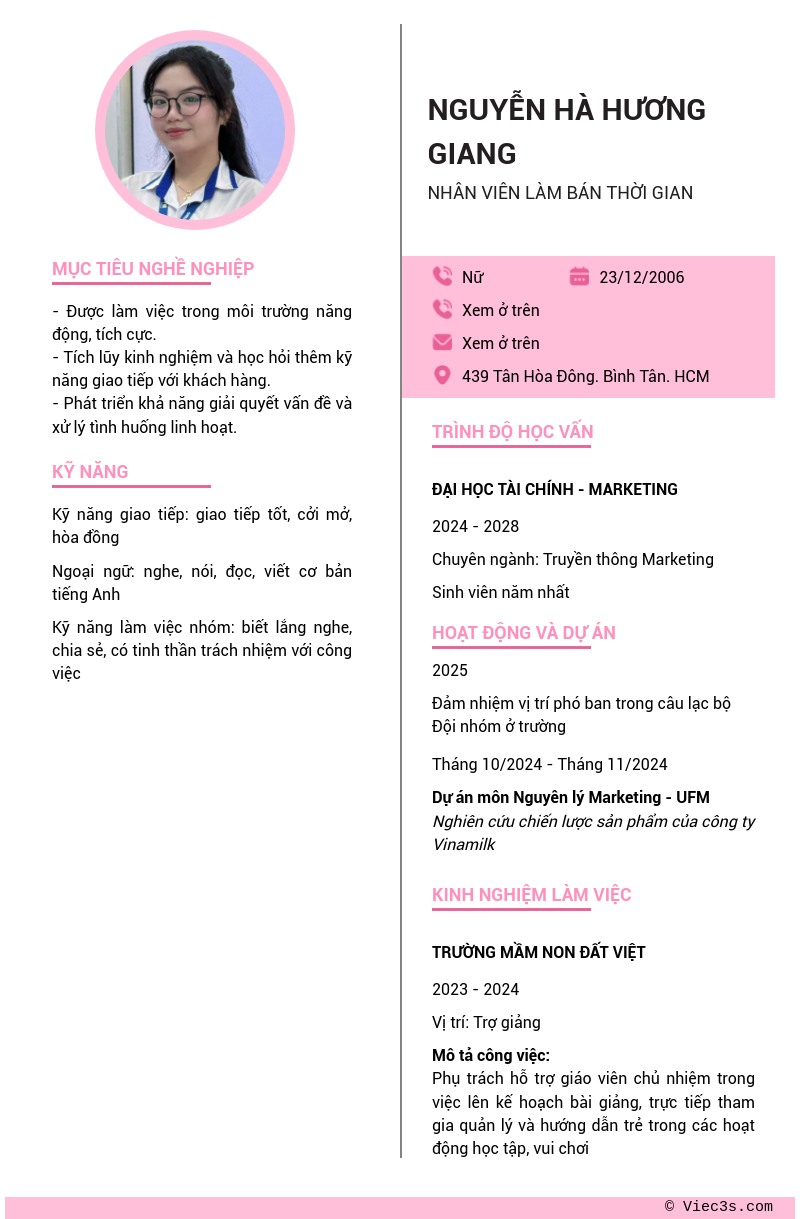 CV ứng viên