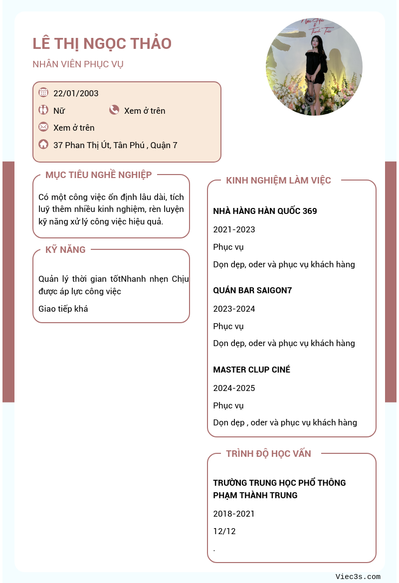 CV ứng viên